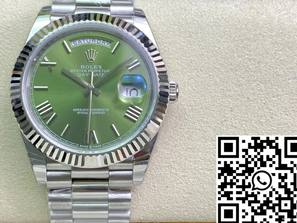 Date Dial Factory EW Day Olive Rolex M228239-0033 Green 0218